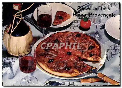 Cartes postales moderne Recette de la pizza Provencale