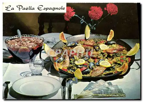 Cartes postales moderne La paella Espagnole