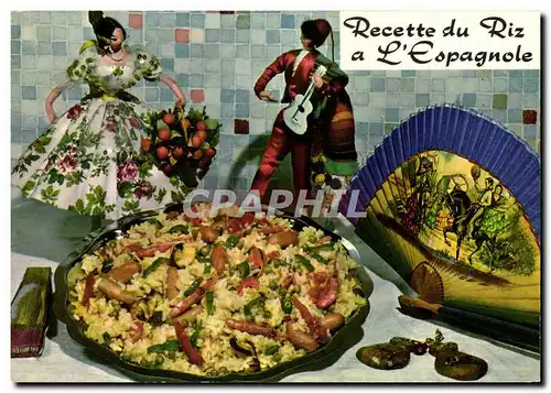 Cartes postales moderne REcette du Riz a l&#39Espagnole