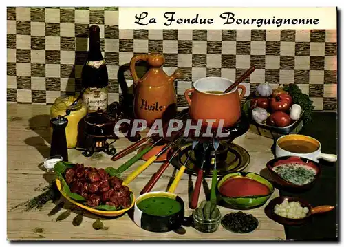 Cartes postales moderne la fondue Bourguignonne