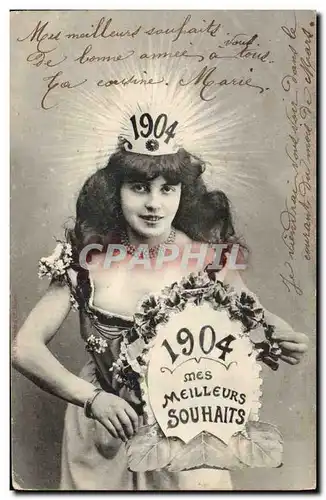 Cartes postales Fantaisie Enfant Bonne annee 1904