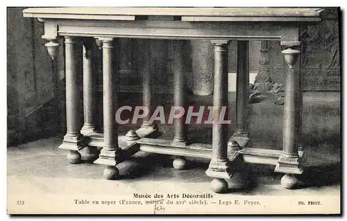 Ansichtskarte AK Musee des Arts Decoratifs Table en noyer Legs Peyre