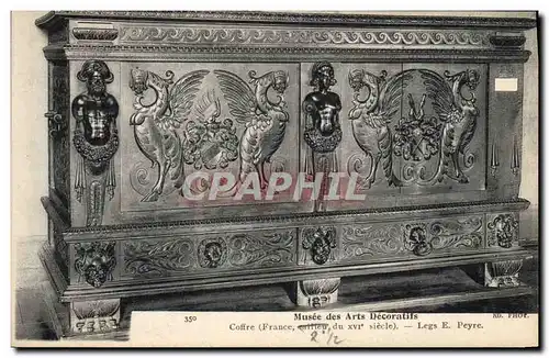 Cartes postales Musee des Arts Decoratifs Coffre legs Peyre
