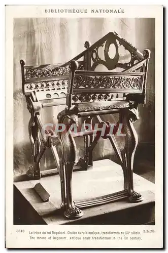 Cartes postales Paris Bibliotheque National Le trone du roi Dagobert Chaise curule