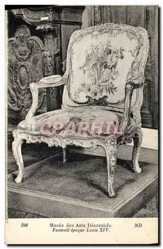 Cartes postales Musee des Arts Decoratifs Fauteuil epoque Louis XIV