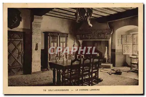 Cartes postales Haut Koenigsbourg La chambre Lorraine