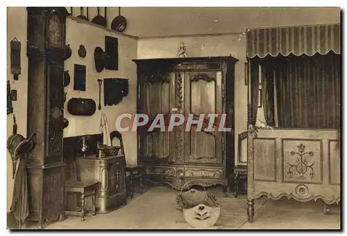 Cartes postales Salle de l&#39art populaire lorrain Chambre avec lit a colonnes