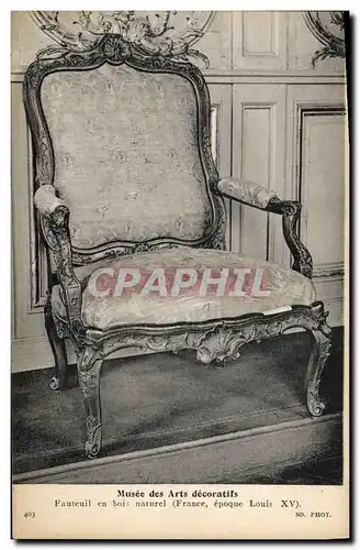 Cartes postales Musee des Arts Decoratifs Fauteuil Louis XV