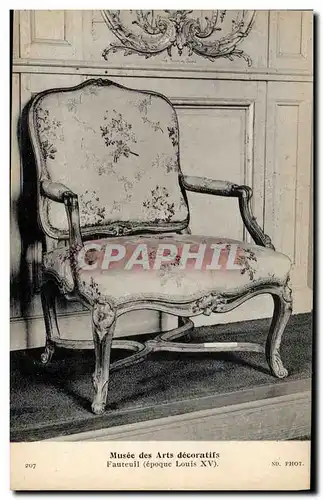 Cartes postales Musee des Arts Decoratifs Fauteuil Louis XV