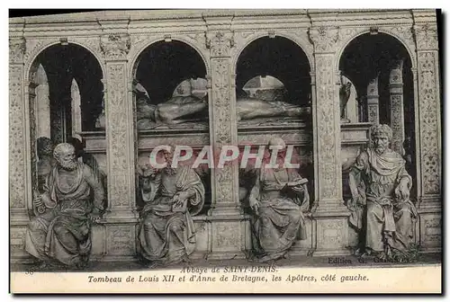 Cartes postales Tombeau de Louis XII et d&#39Anne de Bretagne les Apotres cote gauche
