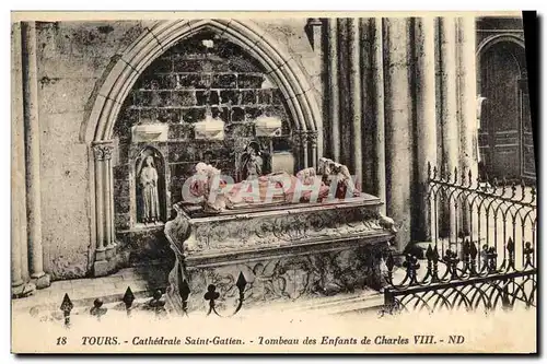 Cartes postales Tours Cathedrale Saint Gatien Tombeau des enfants de Charles VIII