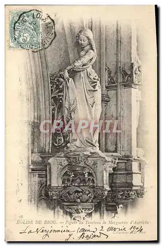 Ansichtskarte AK Eglise de Brou Figure du tombeau de Marguerite d&#39Autriche