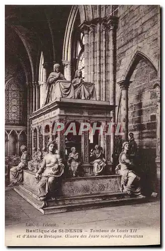 Cartes postales Basilique de St Denis Tombeau de Louis XII et d&#39Anne de Bretagne