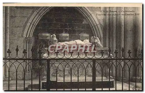 Cartes postales Tours Cathedrale Tombeau des enfants de Charles VIII