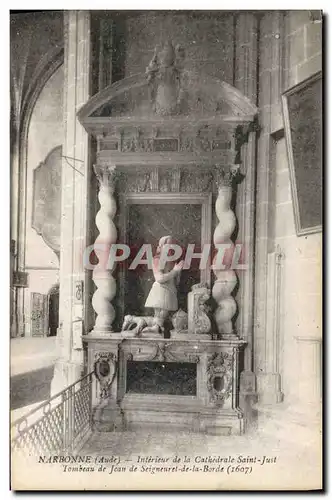 Ansichtskarte AK Narbonne Interieur de la cathedrale Saint Just Tombeau de Jean de Seigneuret de la Borde