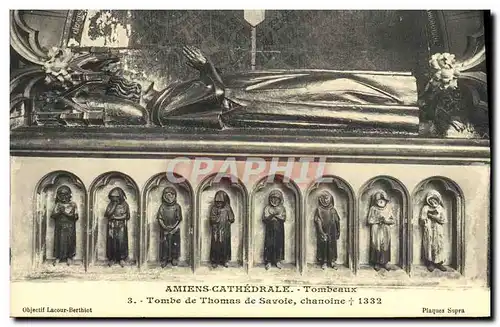Ansichtskarte AK Amiens Cathedrale Tombeaux Tombe de Thomas de Savoie Chanoine