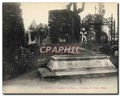 Ansichtskarte AK Reims Cimetiere du Nord Tombeau de l&#39abbe Miroy