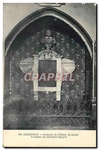 Ansichtskarte AK Grenoble Interieur de l&#39eglise St Andre Tombeau du Chevalier Bayard