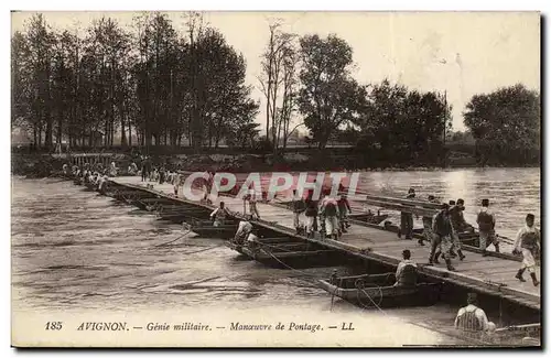 Ansichtskarte AK Militaria Avignon Genie militaire Manoeuvre de pontage