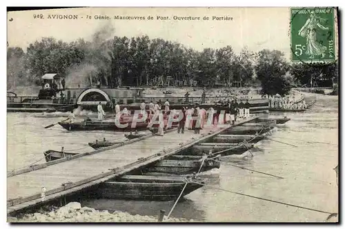 Cartes postales Militaria Avignon 7eme Genie Manoeuvre de pont Ouverture de portiere