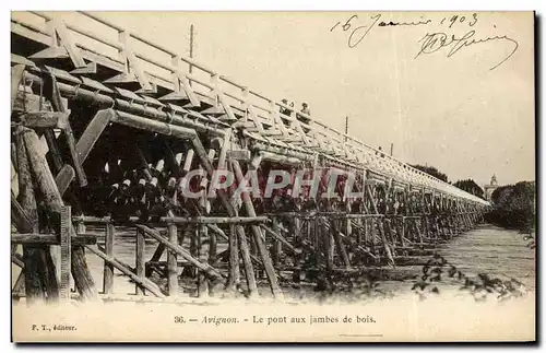 Ansichtskarte AK Militaria Avignon Le pont aux jambes de bois