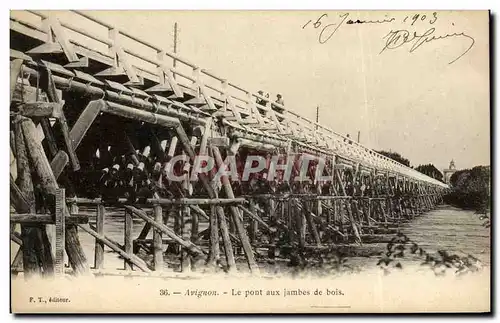 Cartes postales Militaria Avignon Le pont aux jambes de bois