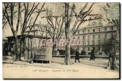 Cartes postales Militaria Avignon Caserne du 7eme Genie