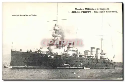 Cartes postales Bateau Jules Ferry Croiseur Cuirasse