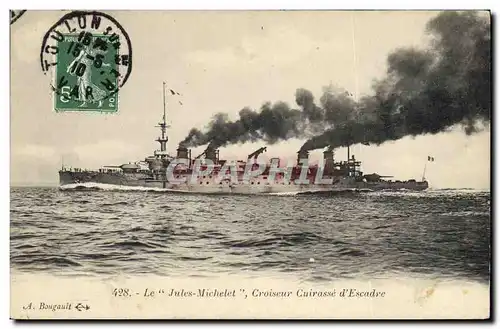 Cartes postales Bateau Le Jules Michelet Croiseur Cuirasse d&#39escadre