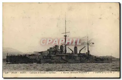 Cartes postales Bateau Jean Bart Cuirasse d'escadre a turbines