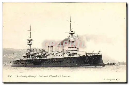 Cartes postales Bateau Le Jaureguiberry Cuirasse d'escadre a tourelle