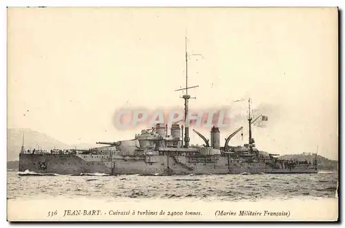 Cartes postales Bateau Jean Bart Cuirasse a turbines