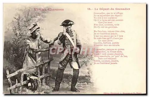 Ansichtskarte AK Vieilles chansons Le depart du Grenadier