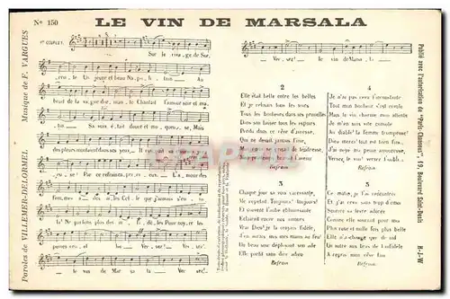 Cartes postales Le vin de Marsala Villemer Delormel Vargues