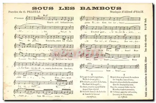 Cartes postales Sous les bambous Pradels Alfred d&#39Hack