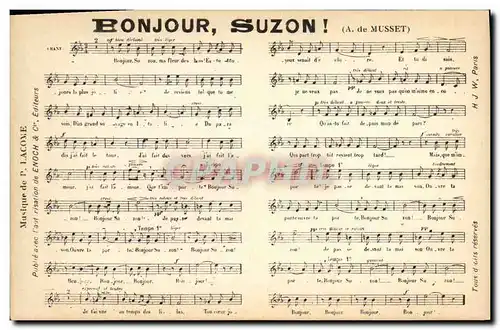 Ansichtskarte AK Bonjour Suzon Alfred de Musset