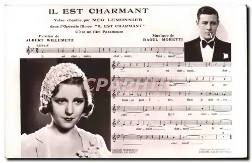 Cartes postales Il est charmant Meg Lemonnier Albert Willemetz Raoul Moretti
