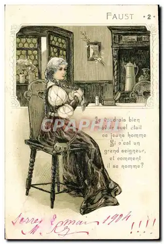 Cartes postales Fantaisie Femme Faust