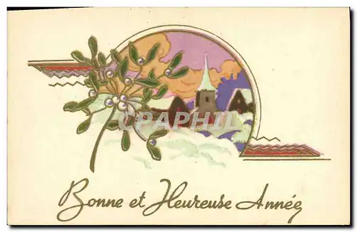 Cartes postales Fantaisie Fleurs Bonne annee