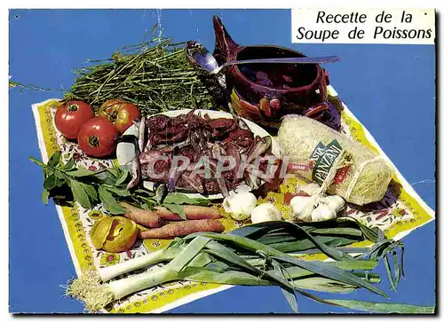 Cartes postales moderne Recette de la Soupe de poissons