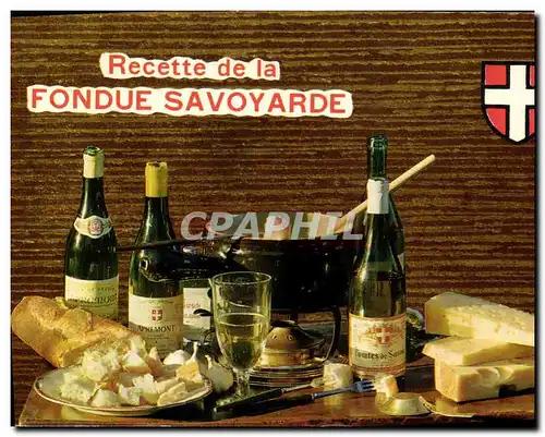 Cartes postales moderne Recette de la fondue savoyarde