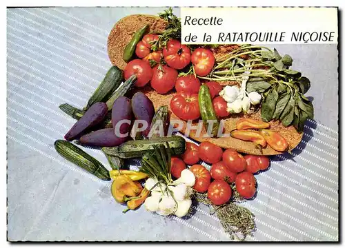 Cartes postales moderne Recette de la ratatouille Nicoise