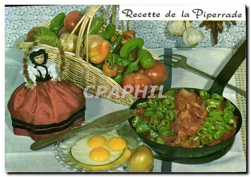 Cartes postales moderne Recette de la Piperrade