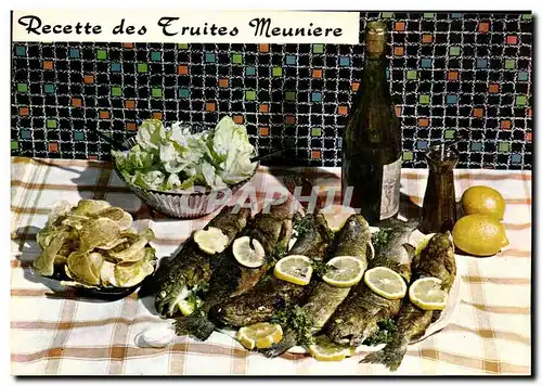 Moderne Karte Recette des Truites Meuniere