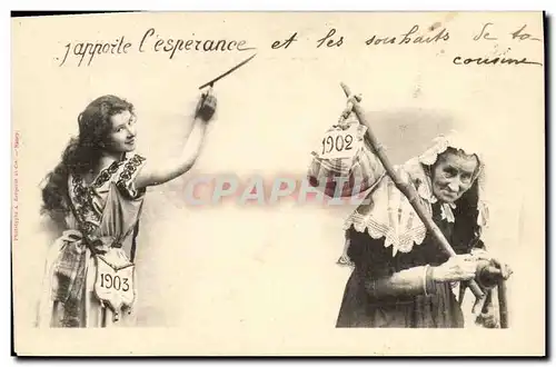 Cartes postales Fantaisie Femme L&#39Esperance 1902