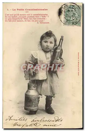 Cartes postales Fantaisie Enfant le petit commissionnaire