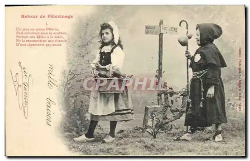 Cartes postales Fantaisie Enfants Retour de pelerinage