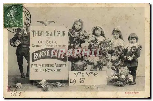 Cartes postales Fantaisie Enfants Theatre du Coeur