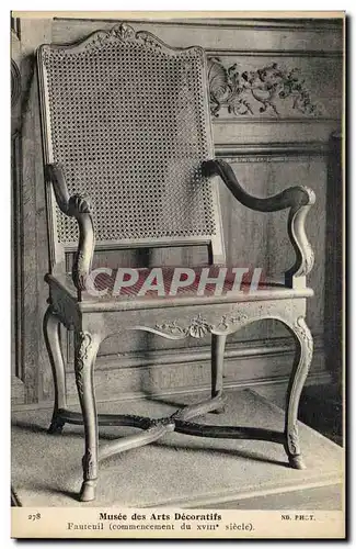 Cartes postales Musee des Arts Decoratifs Fauteuil