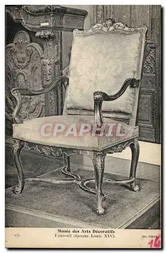 Cartes postales Musee des Arts Decoratifs Fauteuil Louis XIV